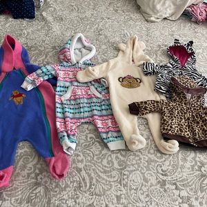 Baby Girl 6 Months Jacket Snow Bib Bundle - 5 Pieces